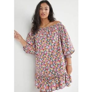 Anthropologie Maeve women’s floral puff sleeve mini dress. Size Medium